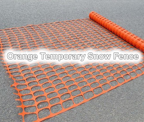Orange Temporary Snow Fence